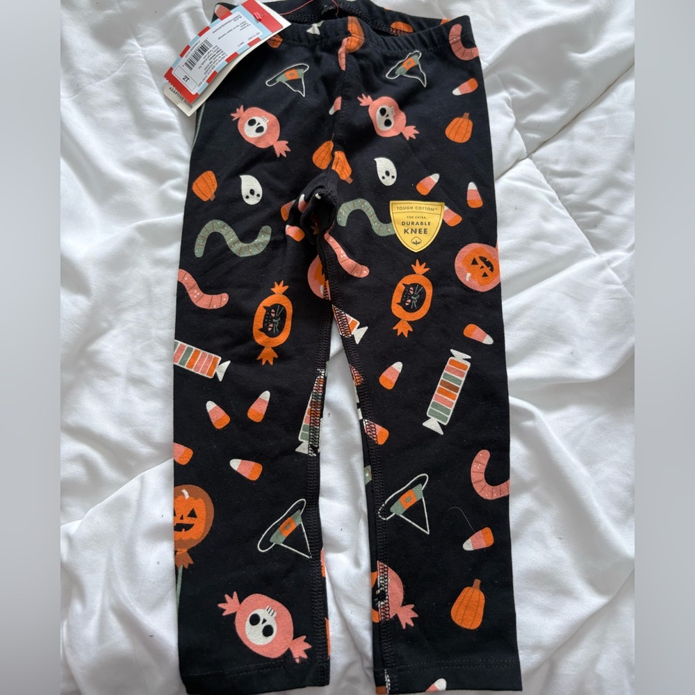 Cat & Jack Black Halloween Leggings